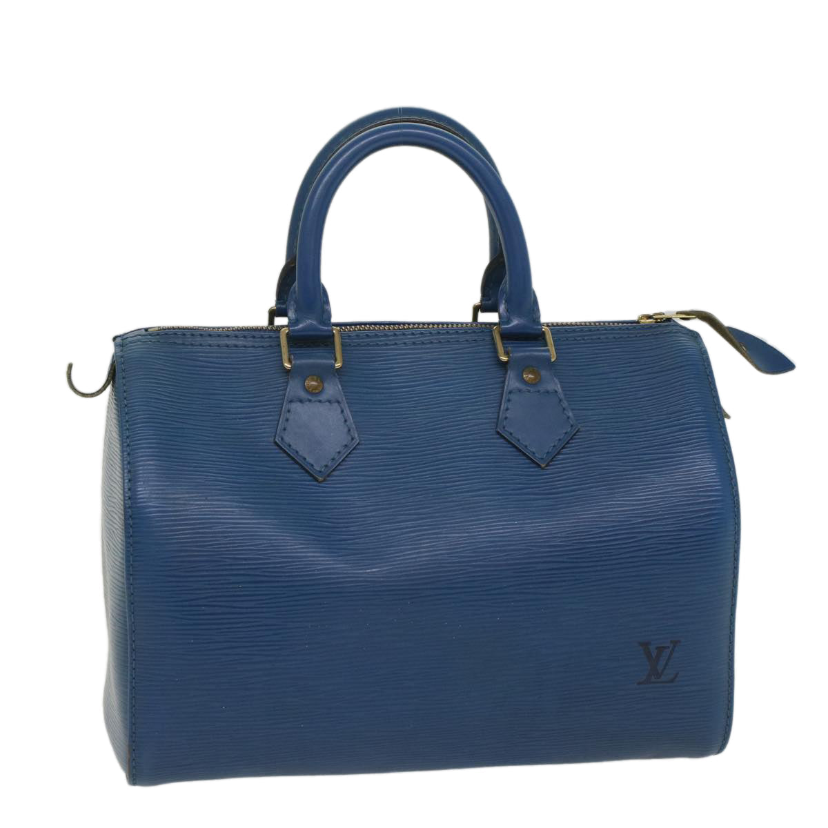 LOUIS VUITTON Epi Speedy 25 Hand Bag Toledo Blue M43015 LV 55996