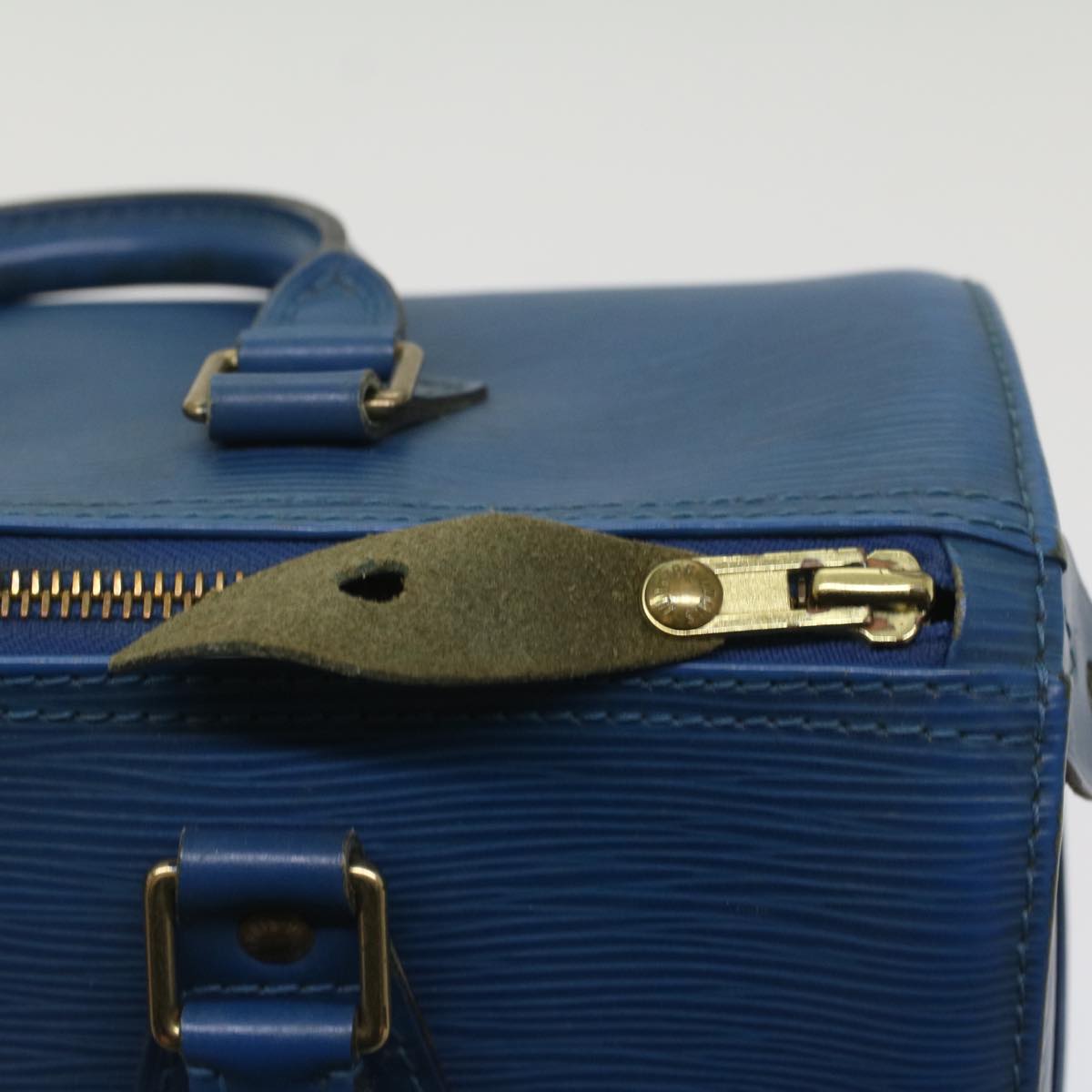 LOUIS VUITTON Epi Speedy 25 Hand Bag Toledo Blue M43015 LV 55996