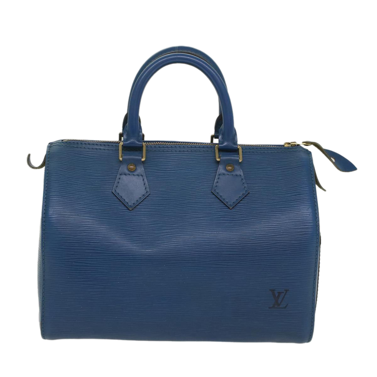 LOUIS VUITTON Epi Speedy 25 Hand Bag Toledo Blue M43015 LV 55996