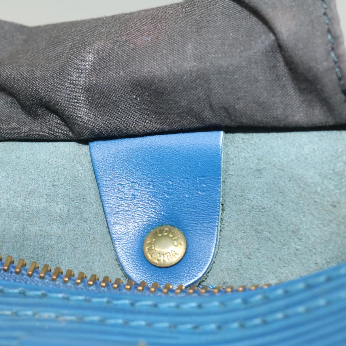 LOUIS VUITTON Epi Speedy 25 Hand Bag Toledo Blue M43015 LV 55996