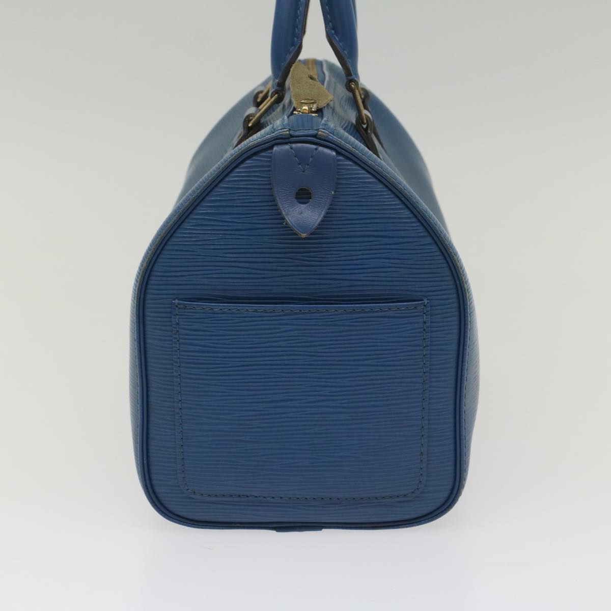 LOUIS VUITTON Epi Speedy 25 Hand Bag Toledo Blue M43015 LV 55996