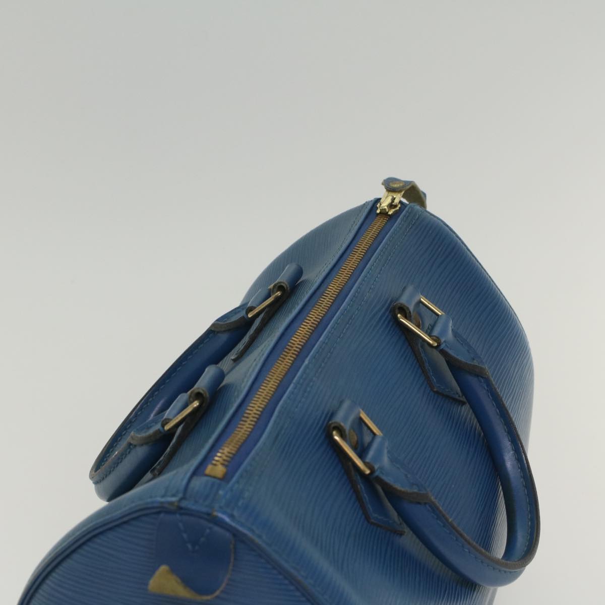 LOUIS VUITTON Epi Speedy 25 Hand Bag Toledo Blue M43015 LV 55996