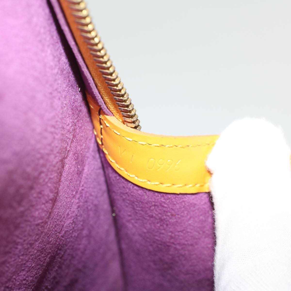 LOUIS VUITTON Epi Lussac Shoulder Bag Yellow M52289 LV 55999