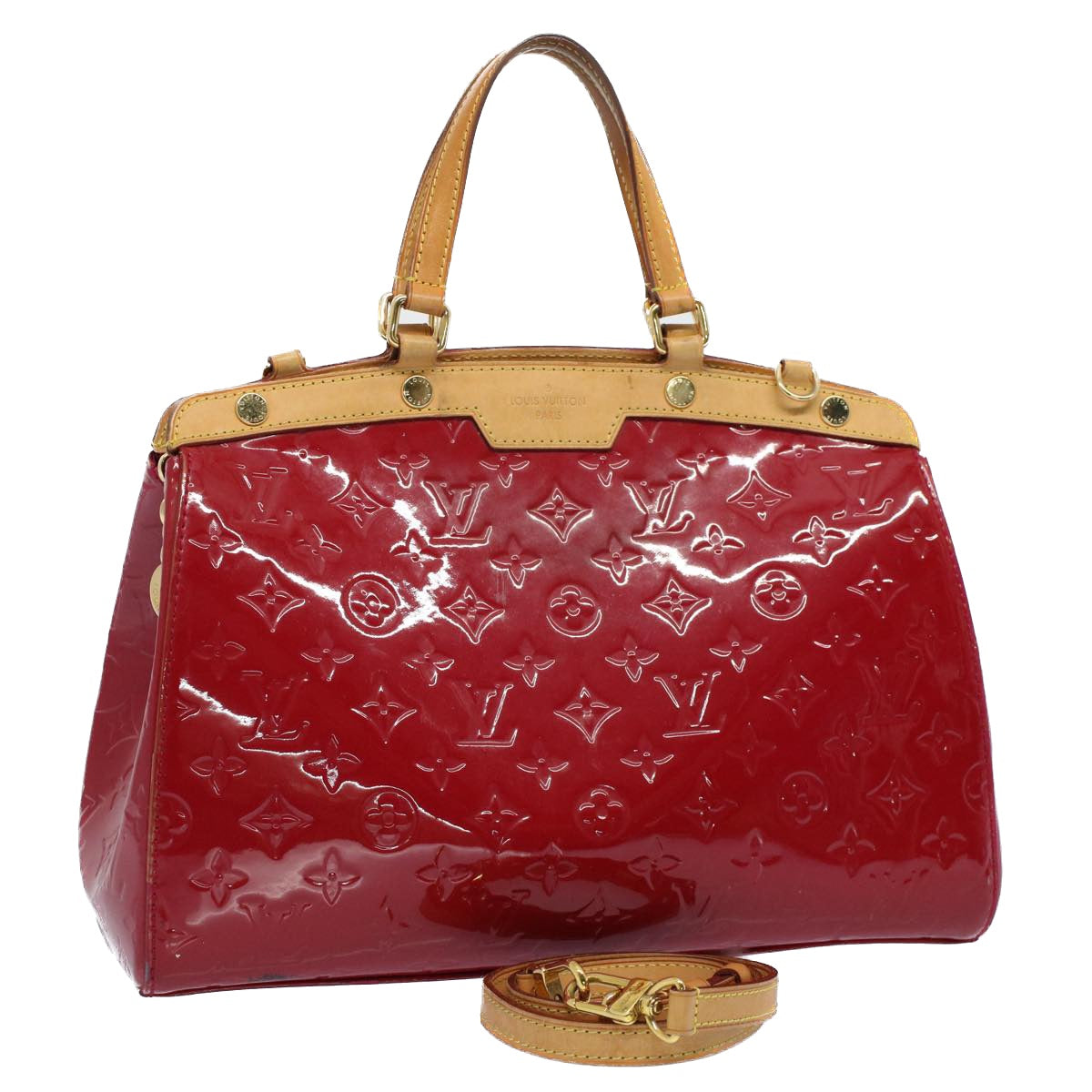 LOUIS VUITTON Vernis Blair MM Hand Bag 2way Rose Andian M91798 LV 56002