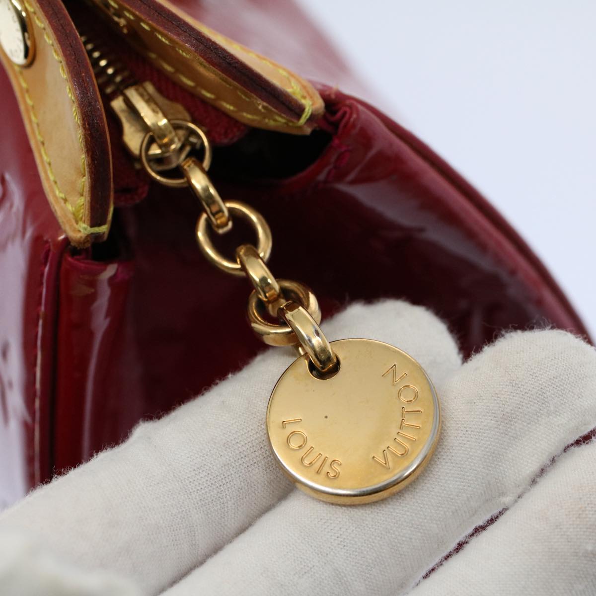 LOUIS VUITTON Vernis Blair MM Hand Bag 2way Rose Andian M91798 LV 56002