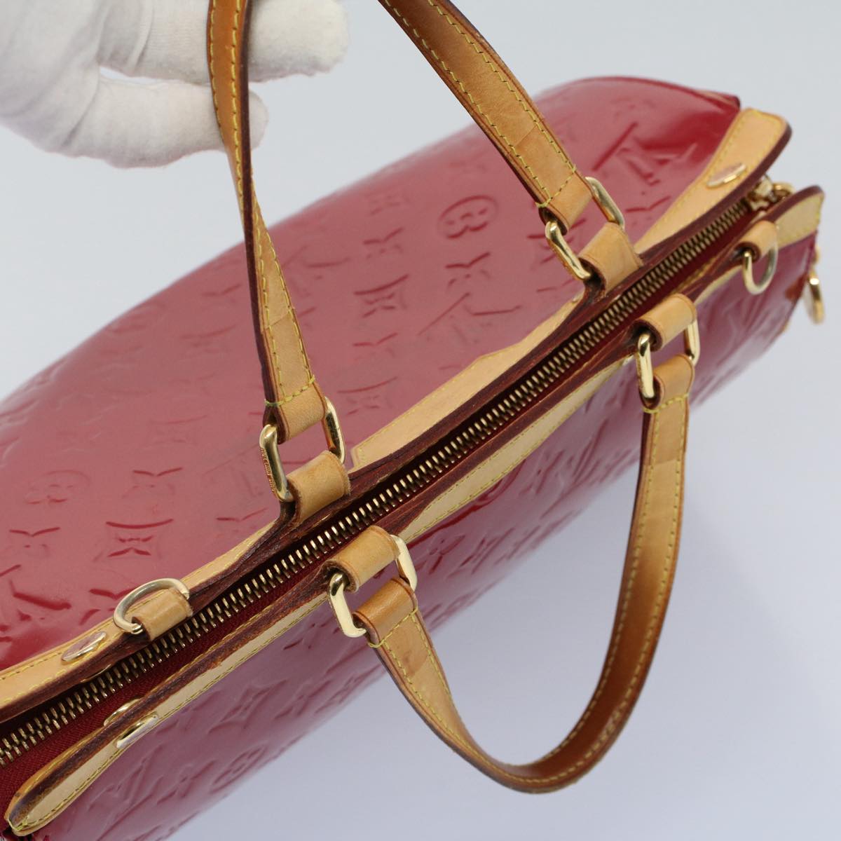 LOUIS VUITTON Vernis Blair MM Hand Bag 2way Rose Andian M91798 LV 56002