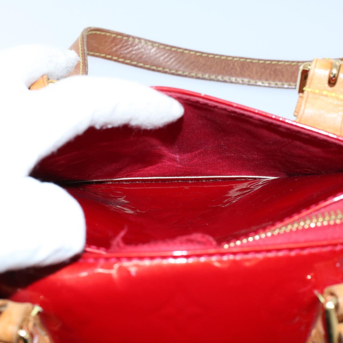 LOUIS VUITTON Vernis Rosewood Avenue Hand Bag Pomme D'amour M93507 LV 56003