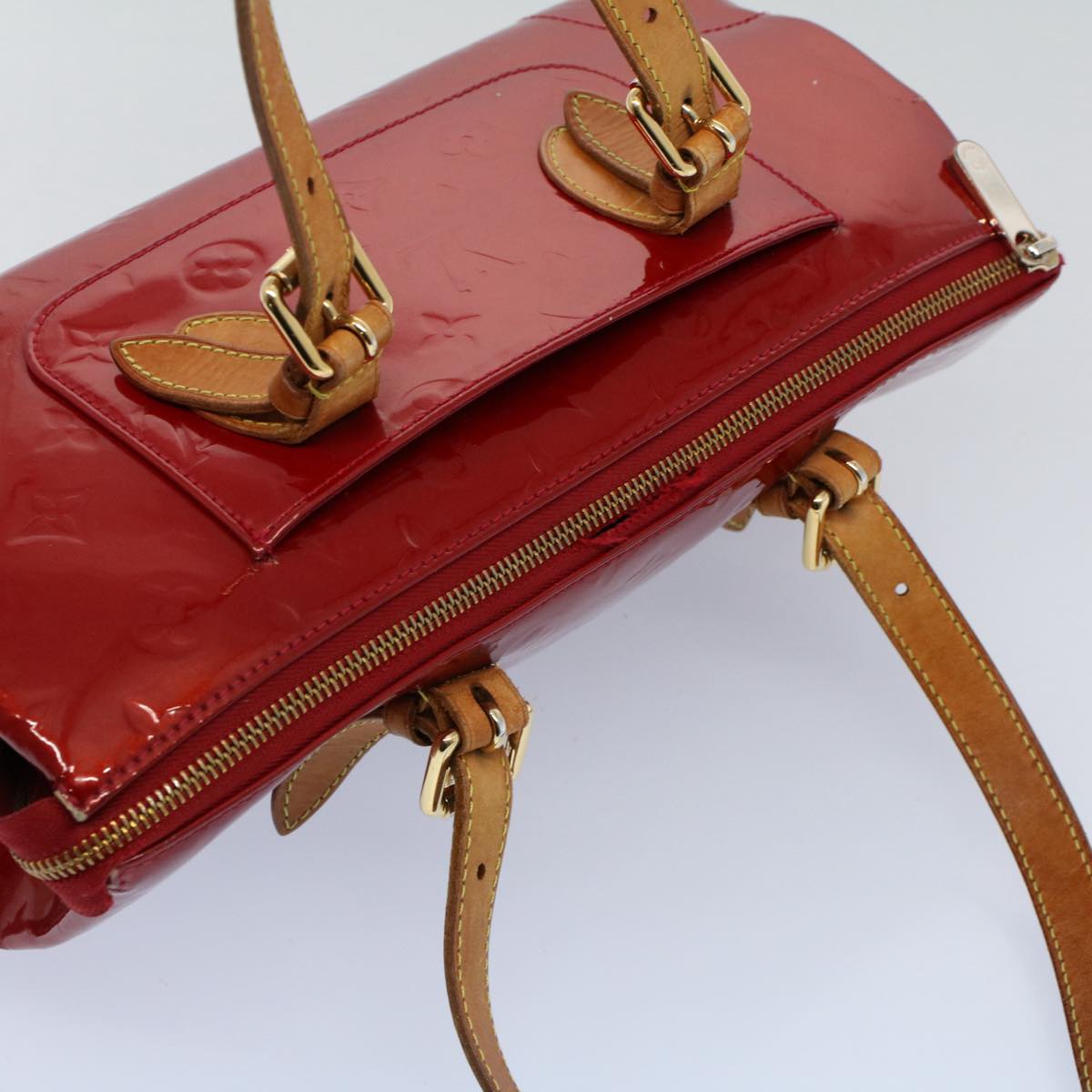 LOUIS VUITTON Vernis Rosewood Avenue Hand Bag Pomme D'amour M93507 LV 56003