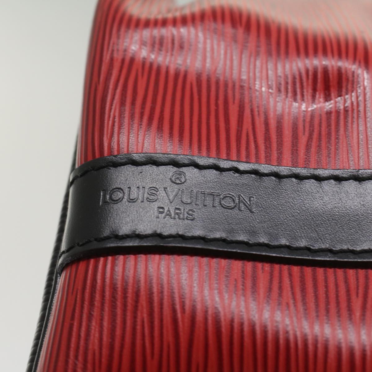 LOUIS VUITTON Epi Petit Noe Shoulder Bag Bicolor Black Red M44172 LV 56011