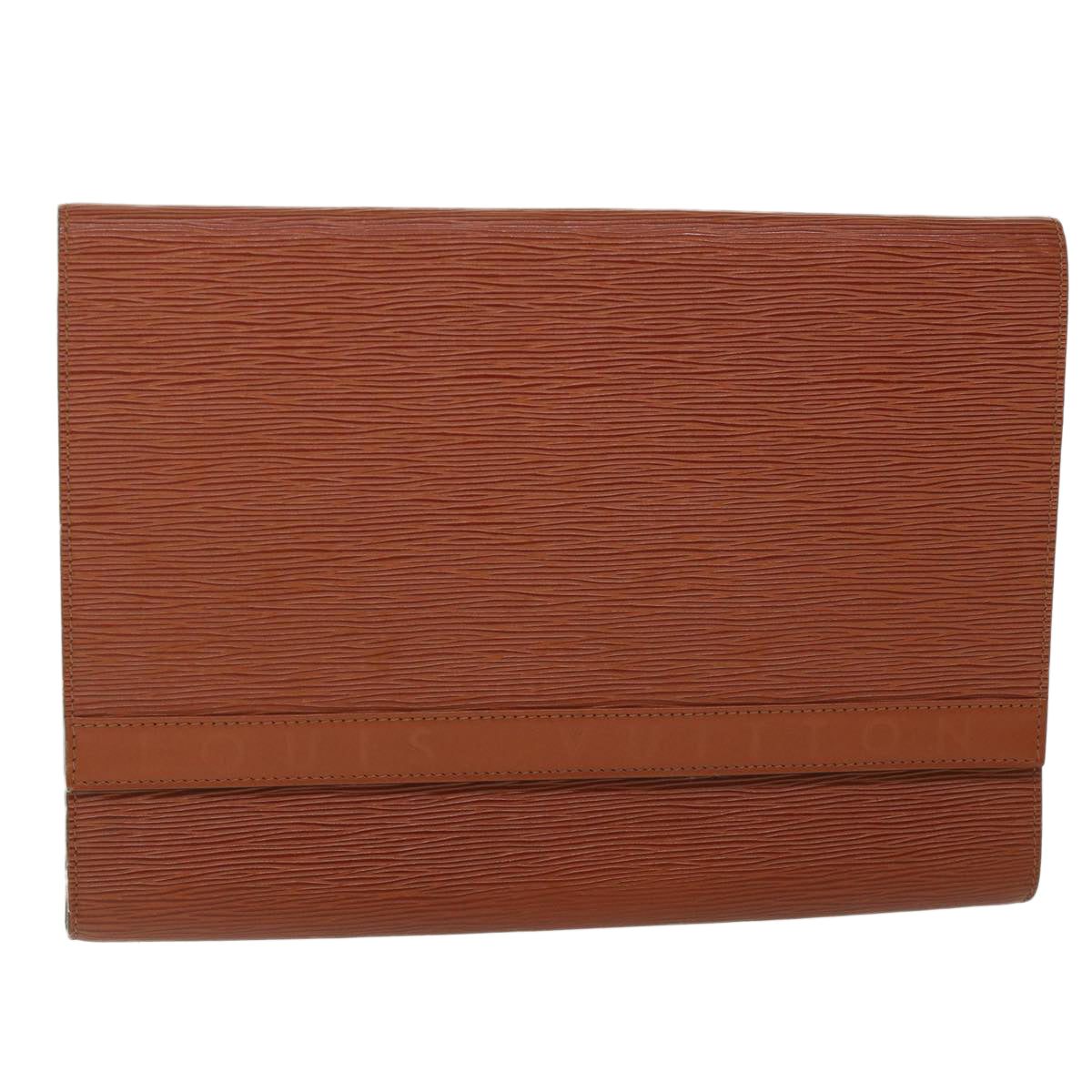 LOUIS VUITTON Epi Pochette Amberop Clutch Bag Brown LV 56014