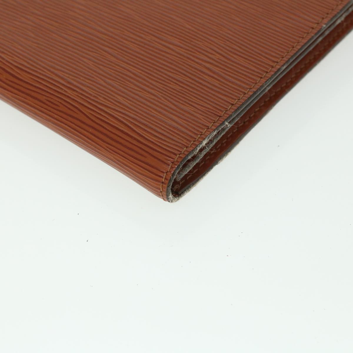 LOUIS VUITTON Epi Pochette Amberop Clutch Bag Brown LV 56014