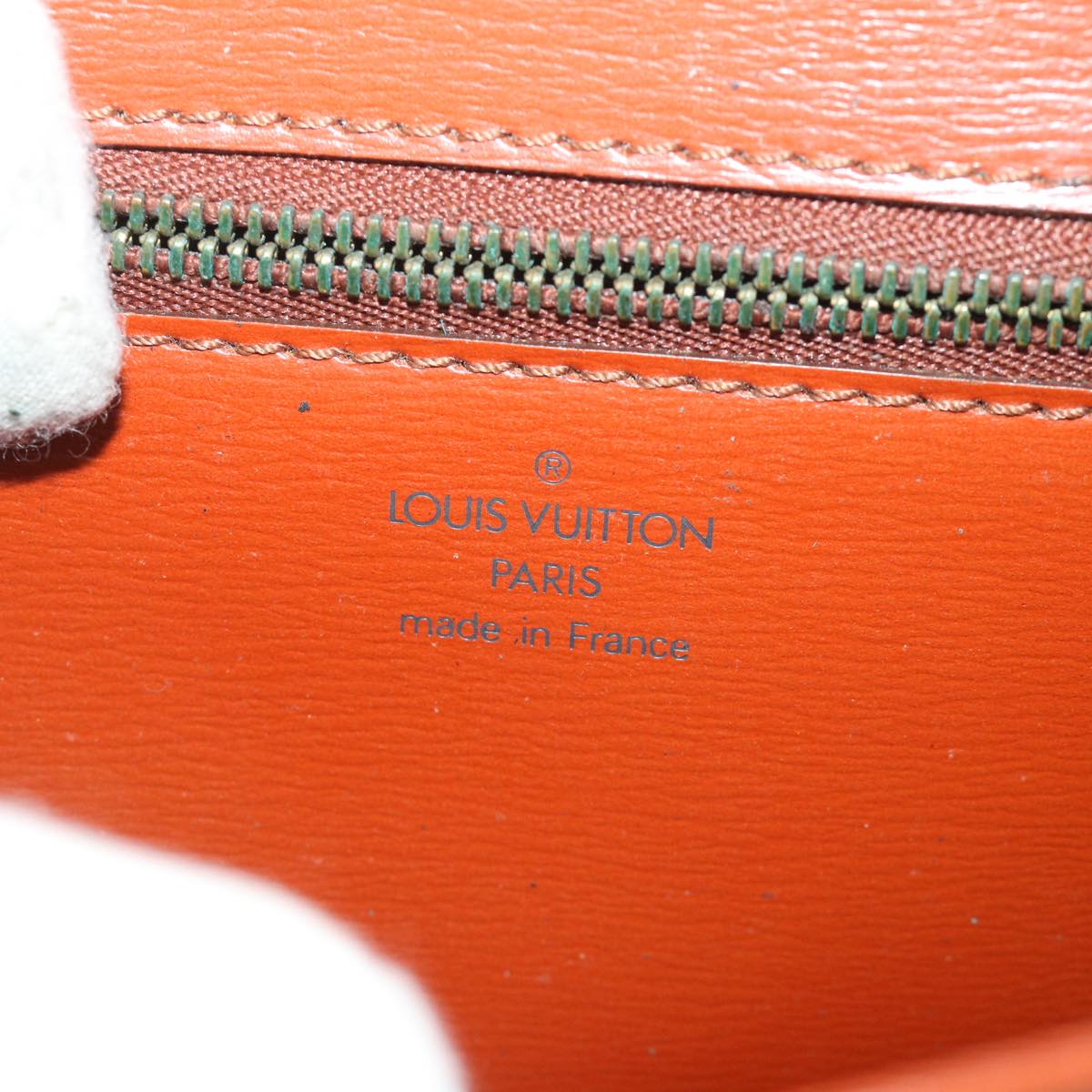 LOUIS VUITTON Epi Pochette Amberop Clutch Bag Brown LV 56014