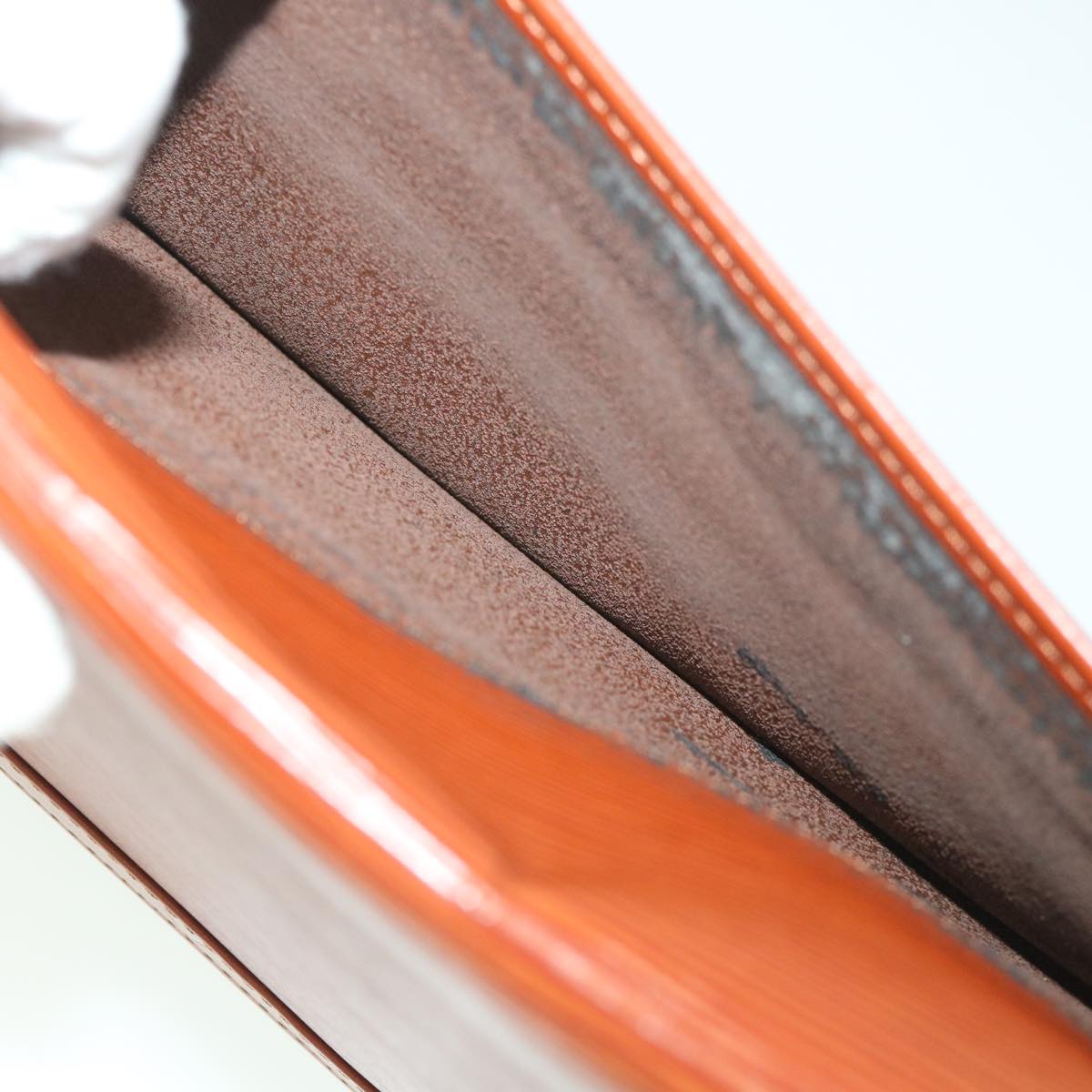 LOUIS VUITTON Epi Pochette Amberop Clutch Bag Brown LV 56014
