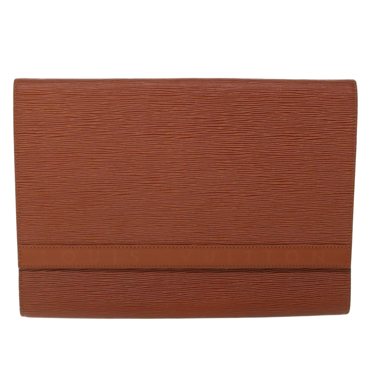 LOUIS VUITTON Epi Pochette Amberop Clutch Bag Brown LV 56014