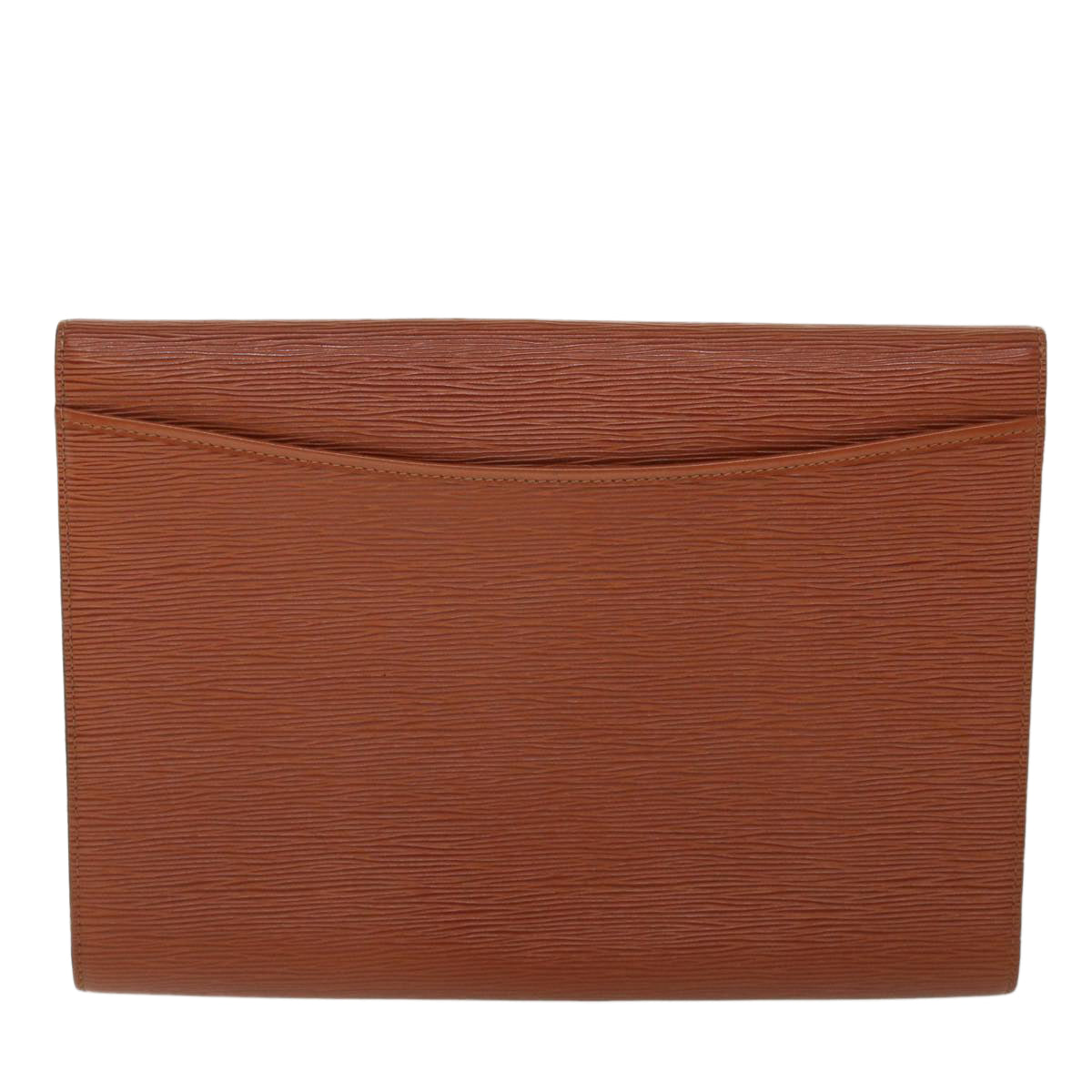 LOUIS VUITTON Epi Pochette Amberop Clutch Bag Brown LV 56014