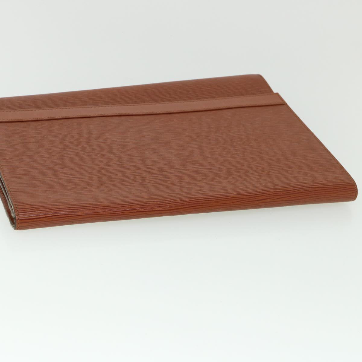 LOUIS VUITTON Epi Pochette Amberop Clutch Bag Brown LV 56014