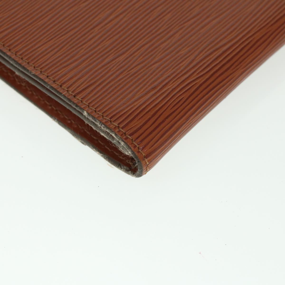 LOUIS VUITTON Epi Pochette Amberop Clutch Bag Brown LV 56014