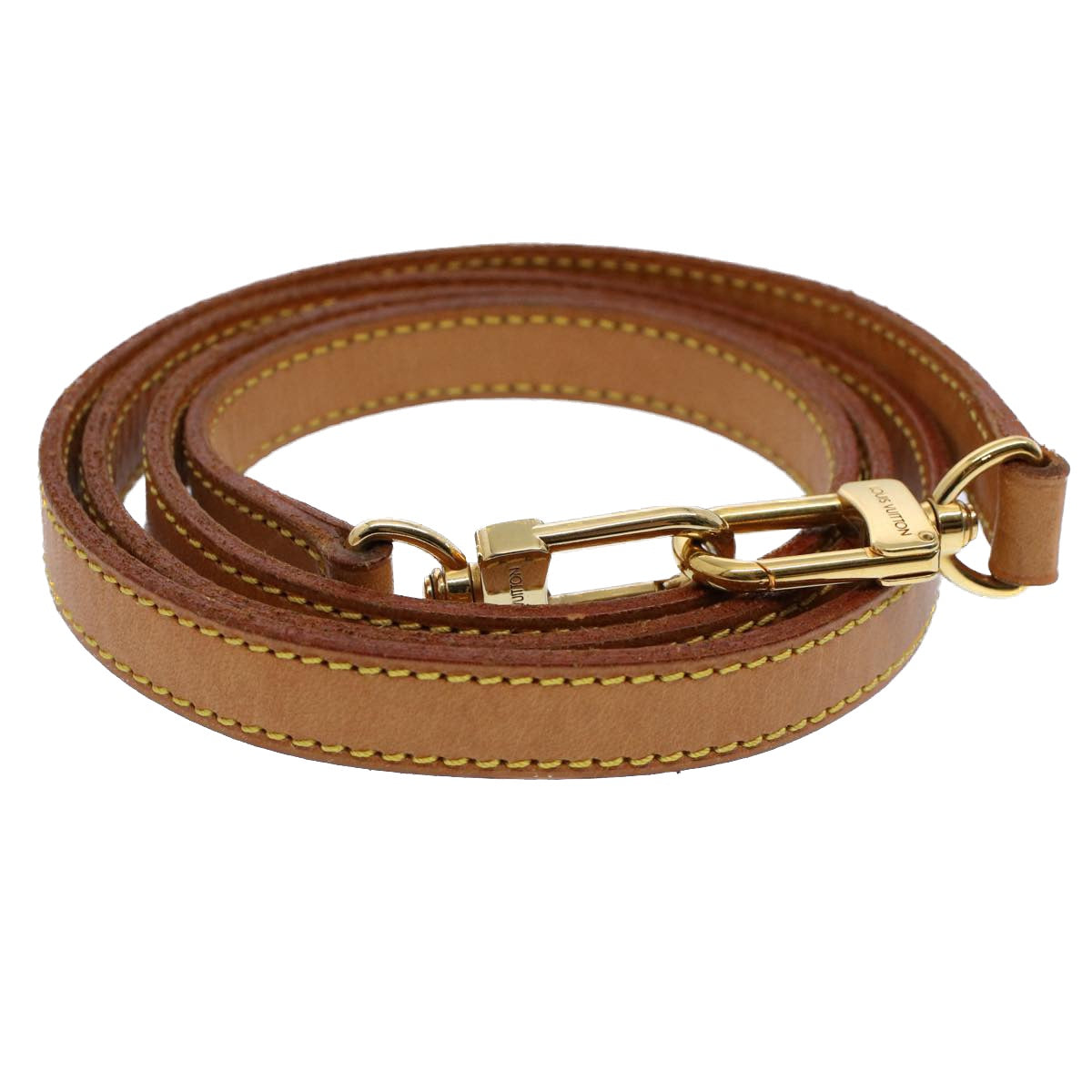 LOUIS VUITTON Shoulder Strap Leather 47.2"" Beige LV 56016