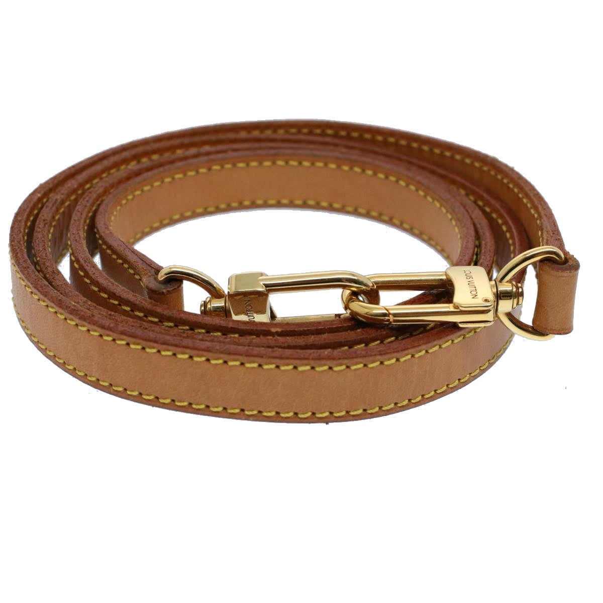 LOUIS VUITTON Shoulder Strap Leather 47.2"" Beige LV 56016