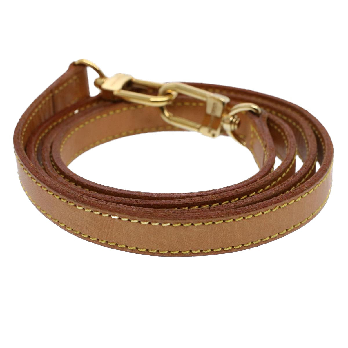 LOUIS VUITTON Shoulder Strap Leather 47.2"" Beige LV 56016
