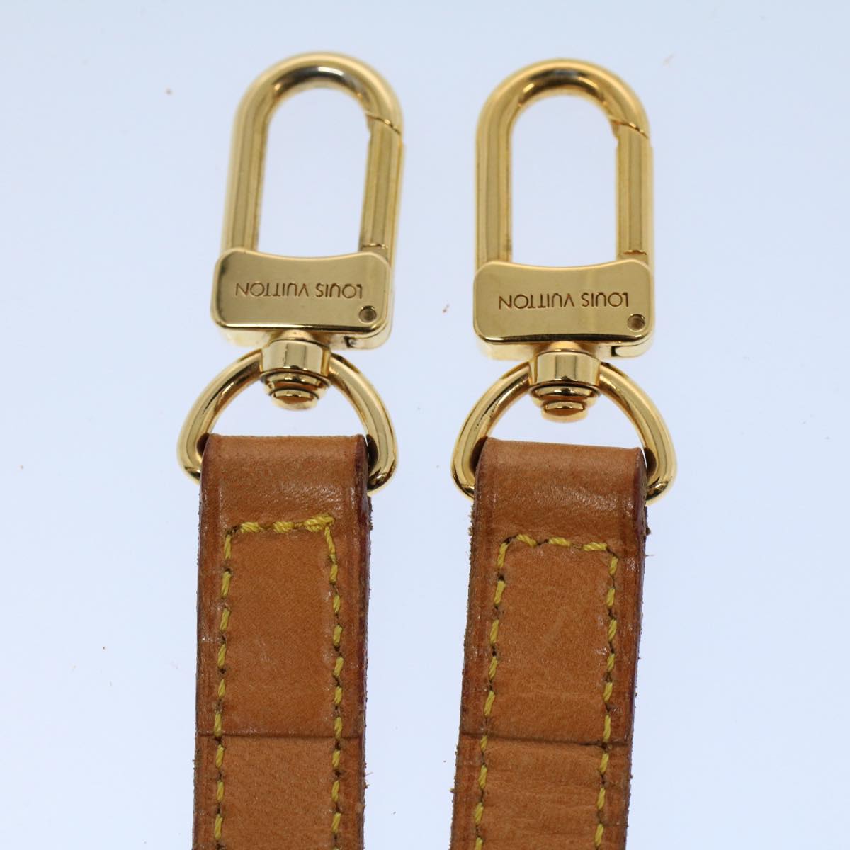 LOUIS VUITTON Shoulder Strap Leather 47.2"" Beige LV 56016