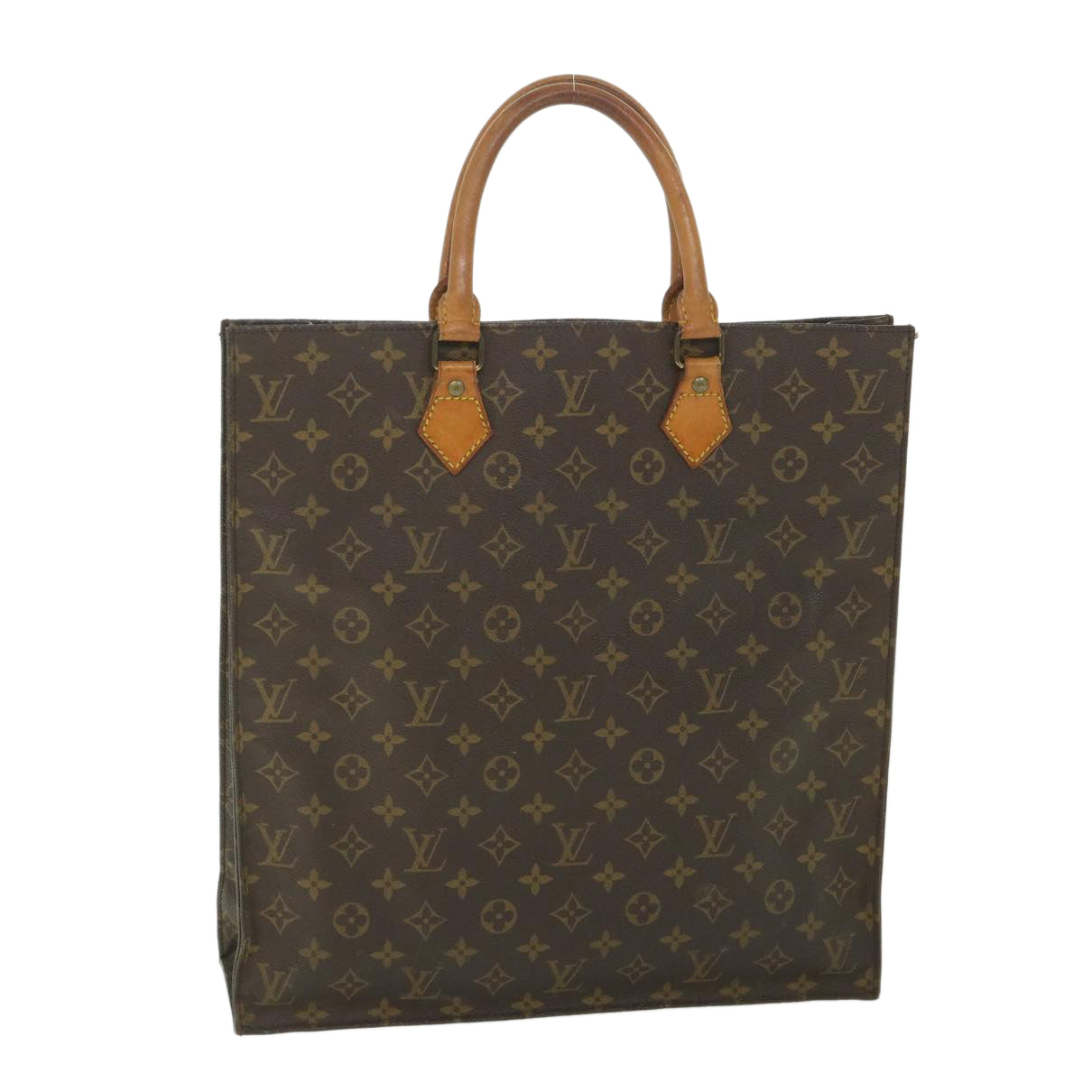 LOUIS VUITTON Monogram Sac Plat Hand Bag M51140 LV 56030
