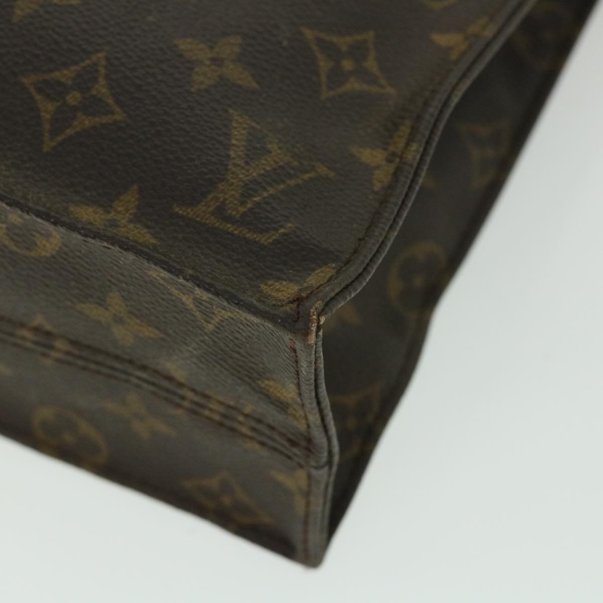 LOUIS VUITTON Monogram Sac Plat Hand Bag M51140 LV 56030
