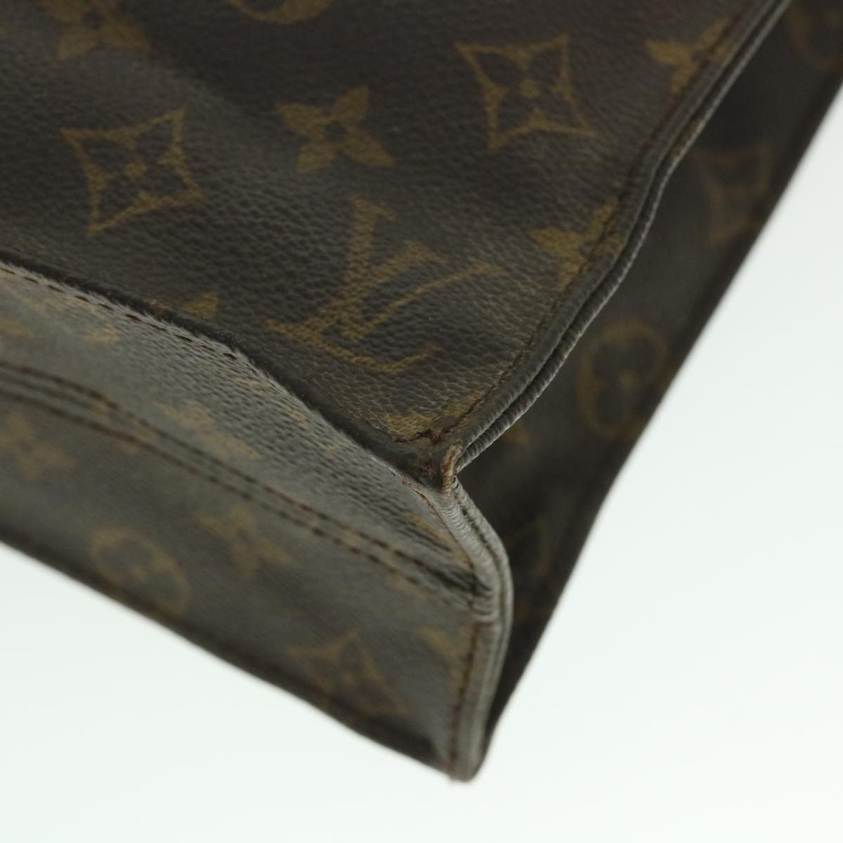 LOUIS VUITTON Monogram Sac Plat Hand Bag M51140 LV 56030