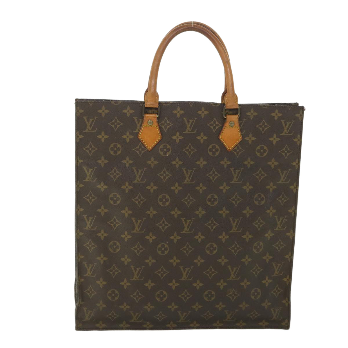 LOUIS VUITTON Monogram Sac Plat Hand Bag M51140 LV 56030