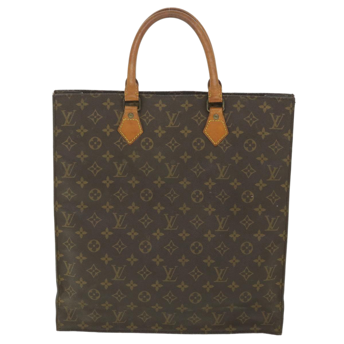 LOUIS VUITTON Monogram Sac Plat Hand Bag M51140 LV 56030