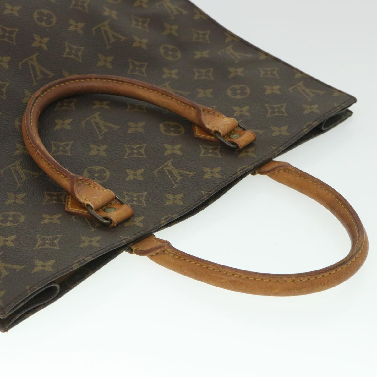 LOUIS VUITTON Monogram Sac Plat Hand Bag M51140 LV 56030