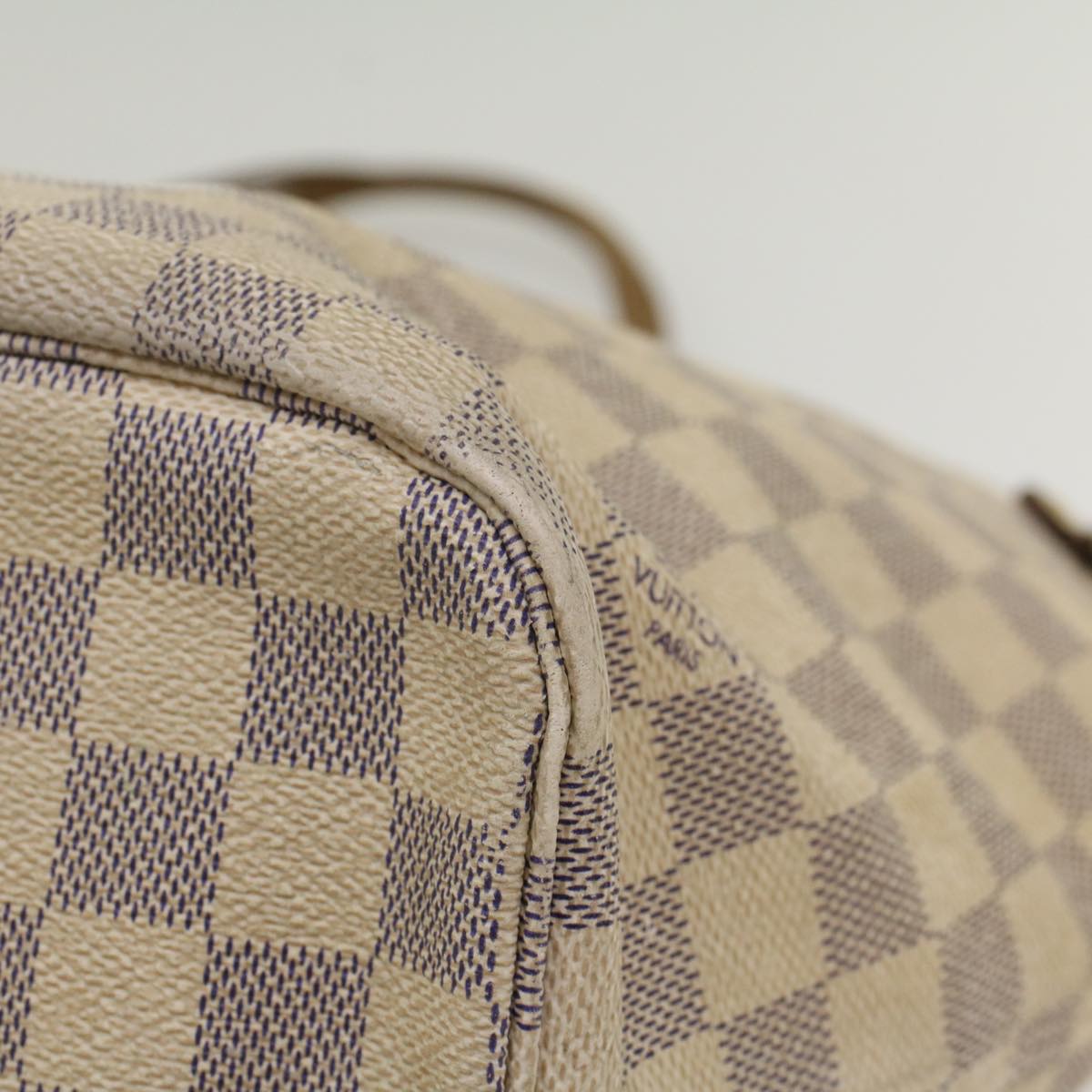 LOUIS VUITTON Damier Azur Neverfull MM Tote Bag N41605 LV 56043