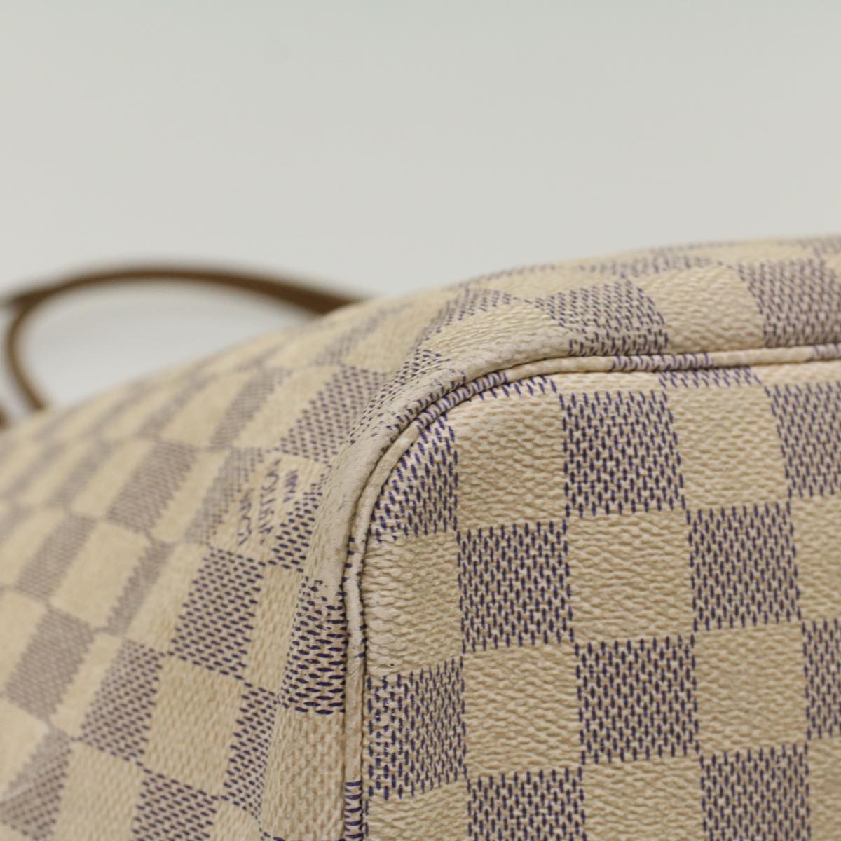 LOUIS VUITTON Damier Azur Neverfull MM Tote Bag N41605 LV 56043