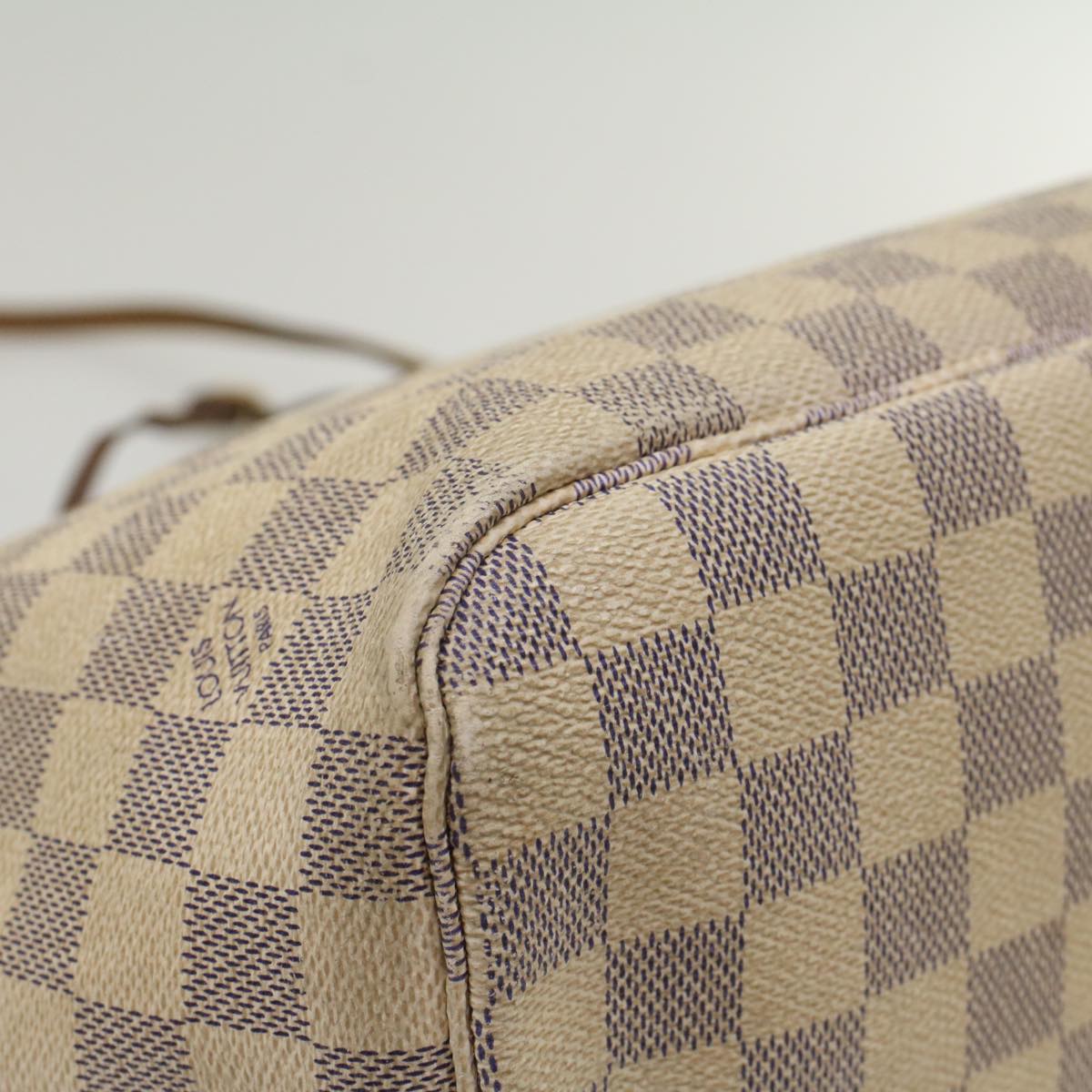 LOUIS VUITTON Damier Azur Neverfull MM Tote Bag N41605 LV 56043