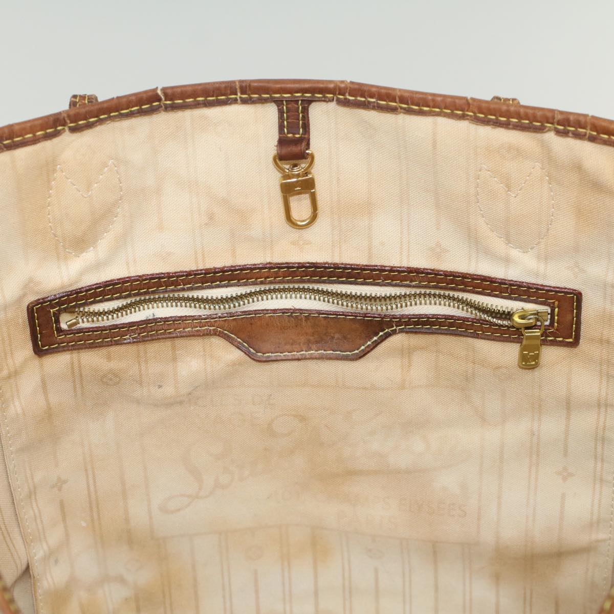 LOUIS VUITTON Damier Azur Neverfull MM Tote Bag N41605 LV 56043