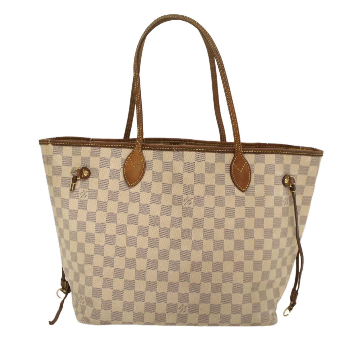 LOUIS VUITTON Damier Azur Neverfull MM Tote Bag N41605 LV 56043