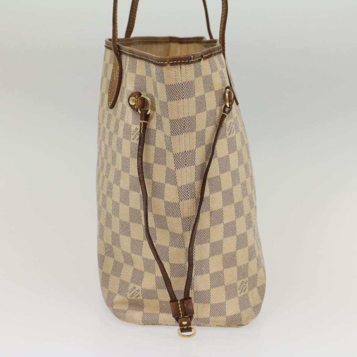 LOUIS VUITTON Damier Azur Neverfull MM Tote Bag N41605 LV 56043