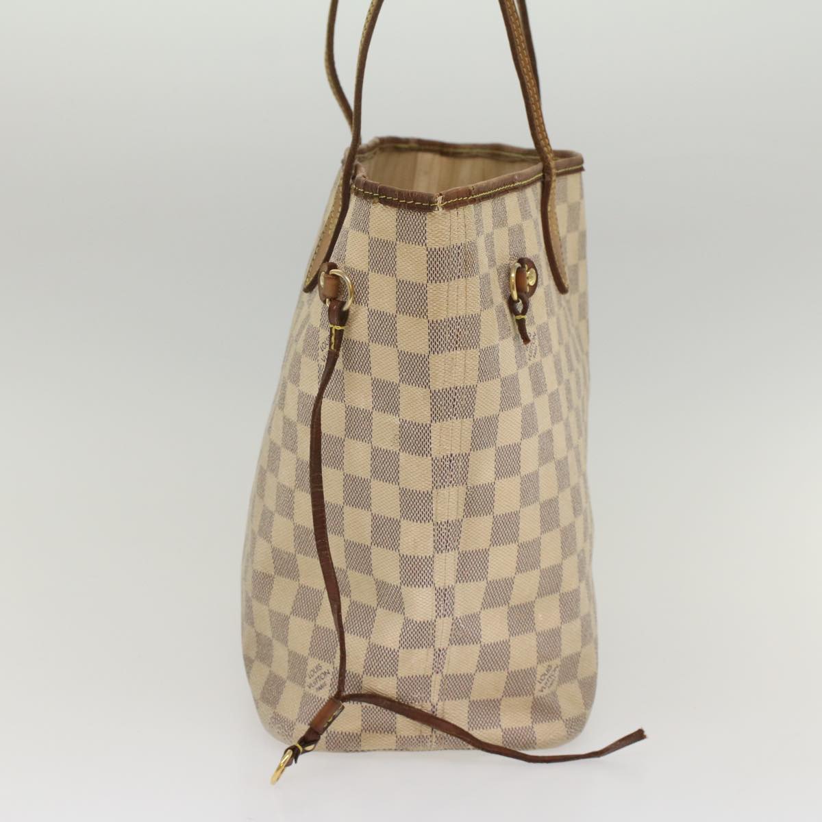 LOUIS VUITTON Damier Azur Neverfull MM Tote Bag N41605 LV 56043