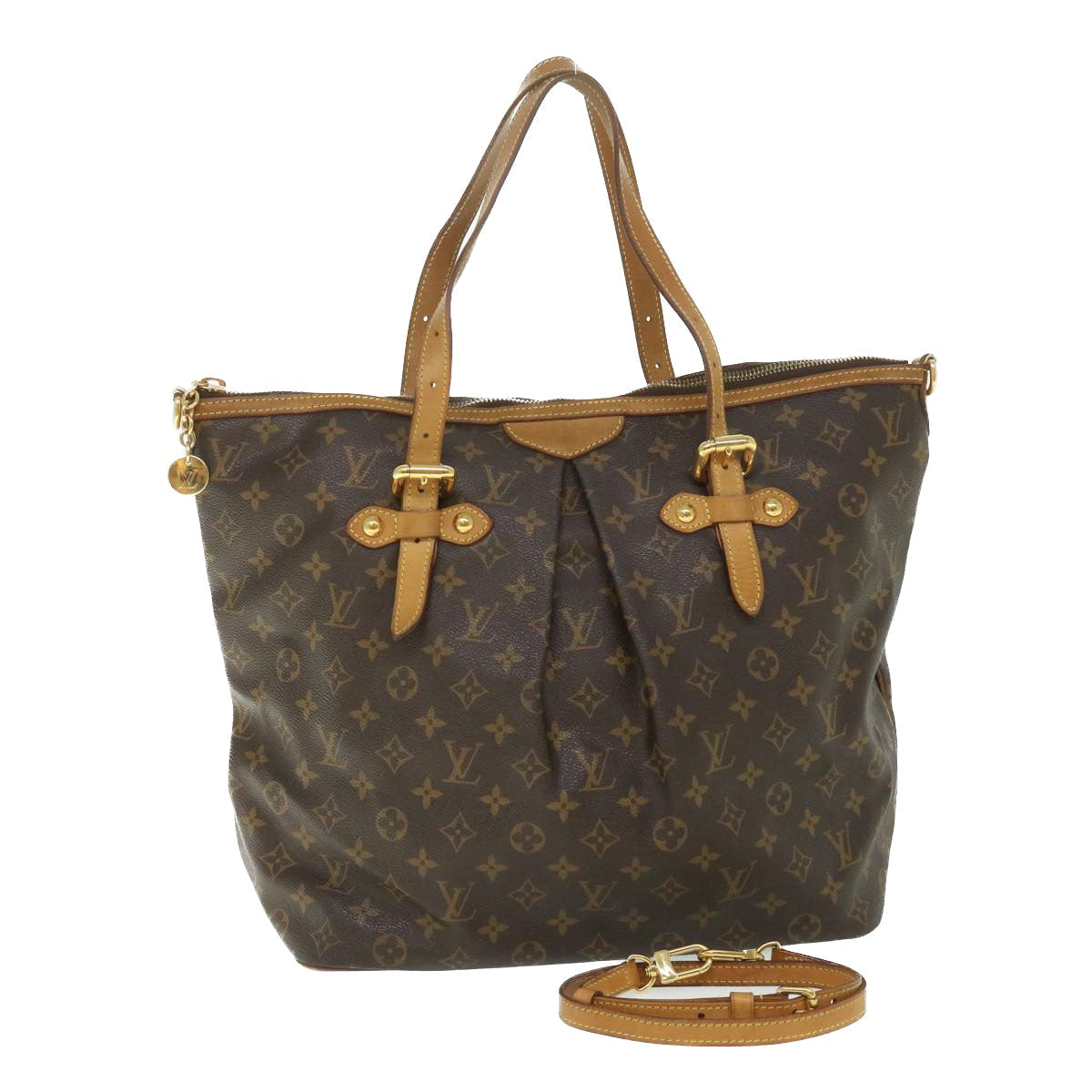 LOUIS VUITTON Monogram Palermo GM Tote Bag 2way M40146 LV 56045
