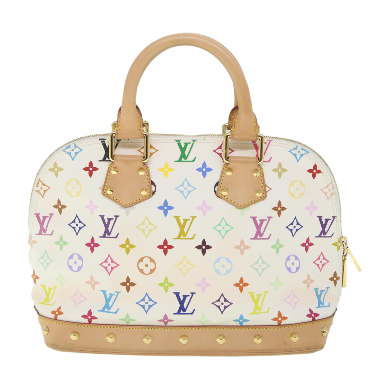 LOUIS VUITTON Monogram Multicolor Alma Hand Bag White M92647 LV 56047A