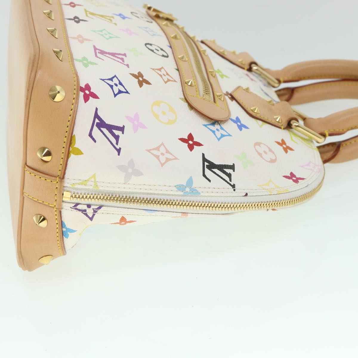 LOUIS VUITTON Monogram Multicolor Alma Hand Bag White M92647 LV 56047A