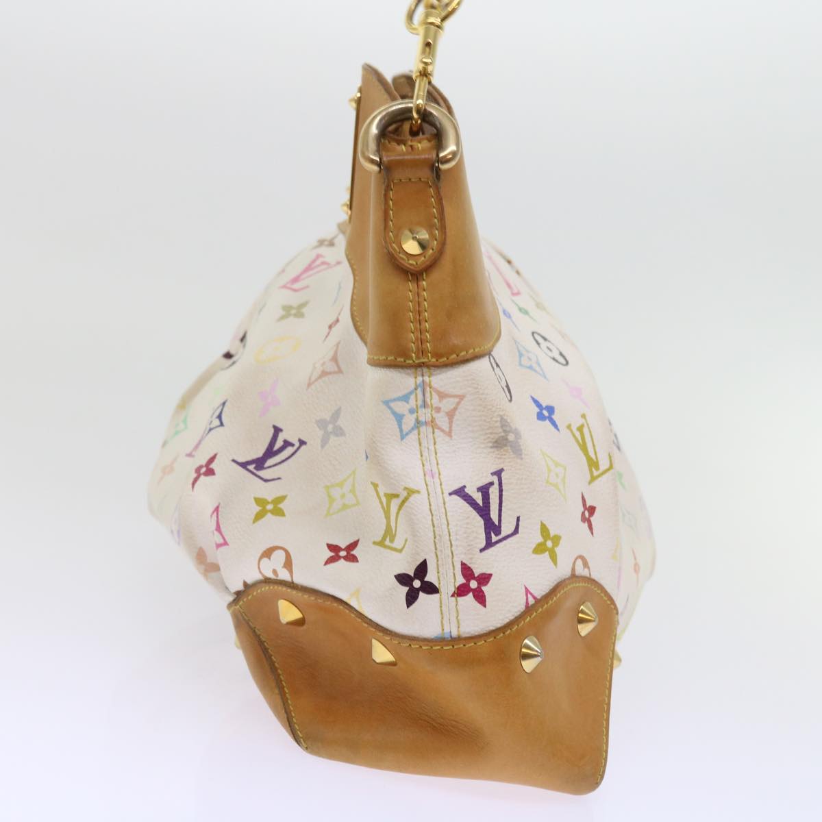 LOUIS VUITTON Monogram Multicolor Judy MM Hand Bag 2Way White M40255 56048