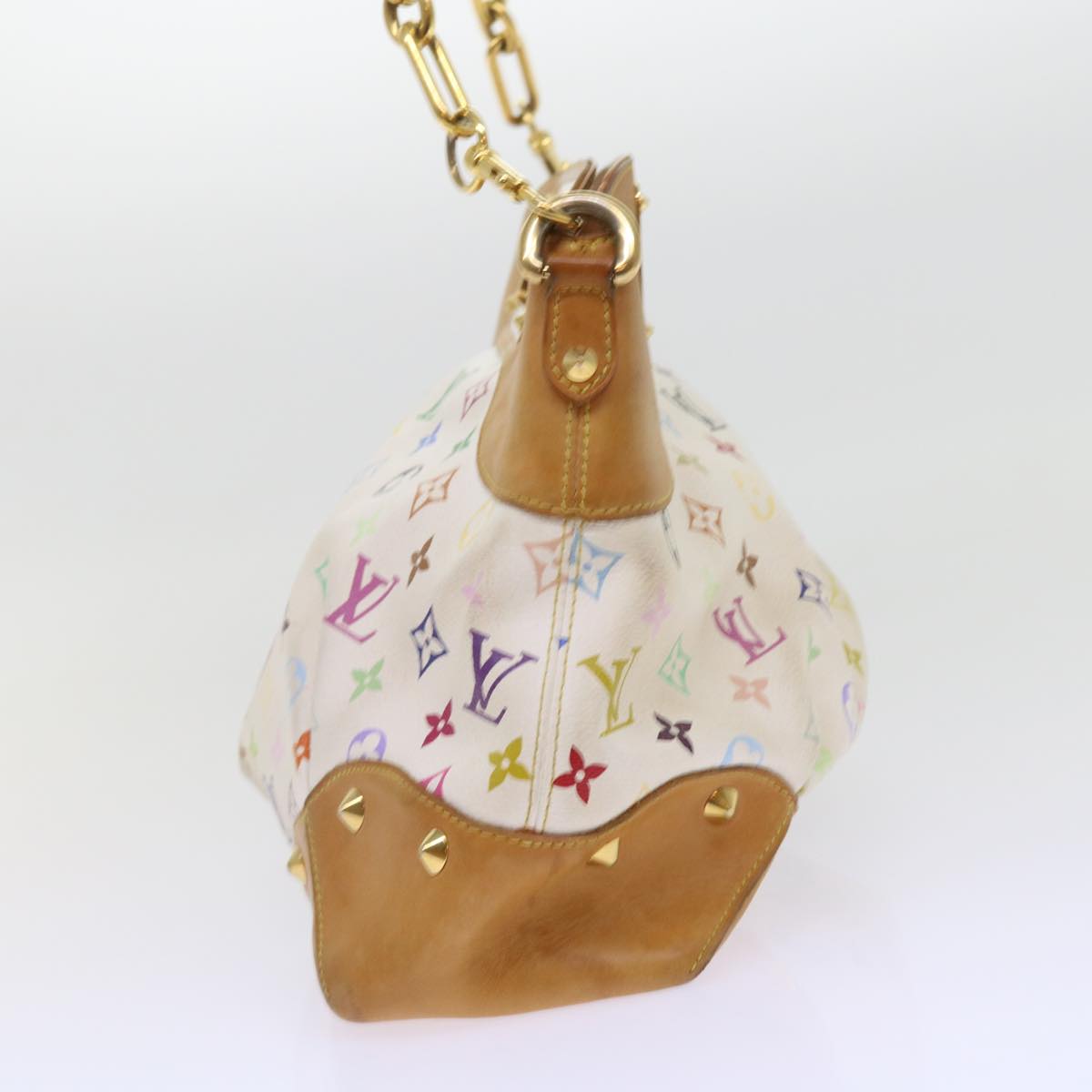 LOUIS VUITTON Monogram Multicolor Judy MM Hand Bag 2Way White M40255 56048