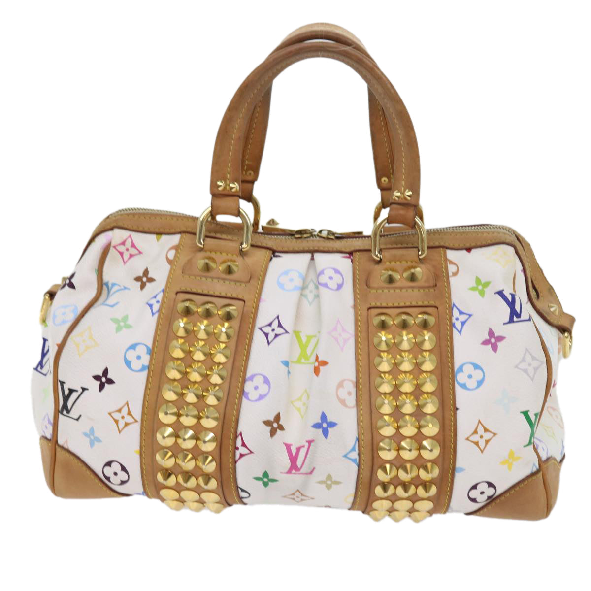 LOUIS VUITTON Monogram Multicolor Courtney MM Bag 2way White M45641 56049A
