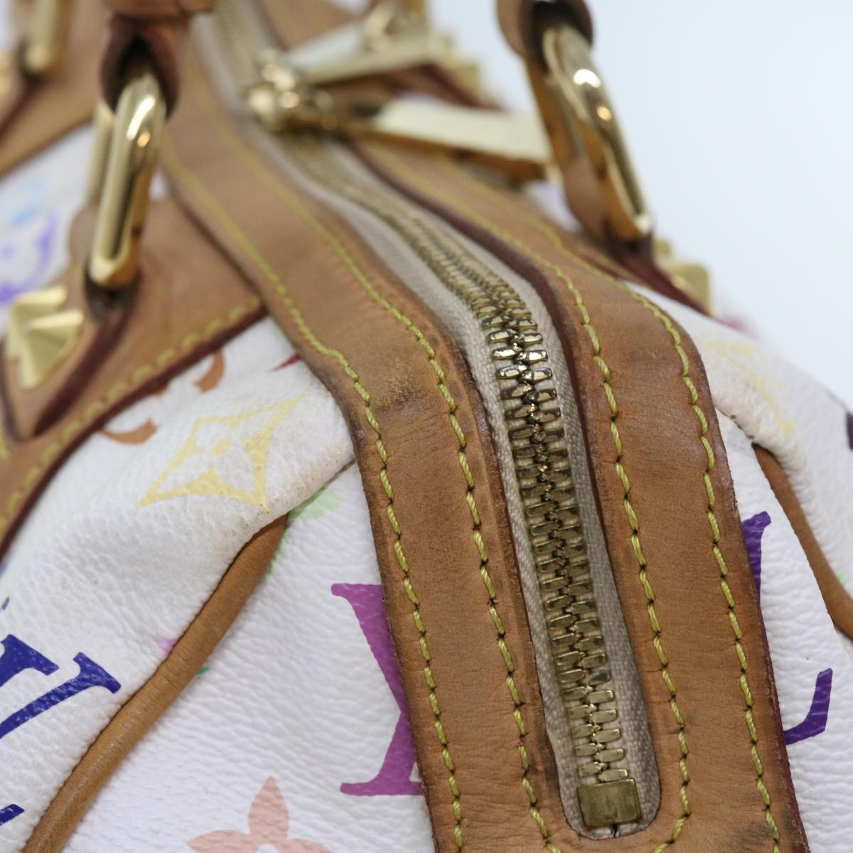 LOUIS VUITTON Monogram Multicolor Courtney MM Bag 2way White M45641 56049A
