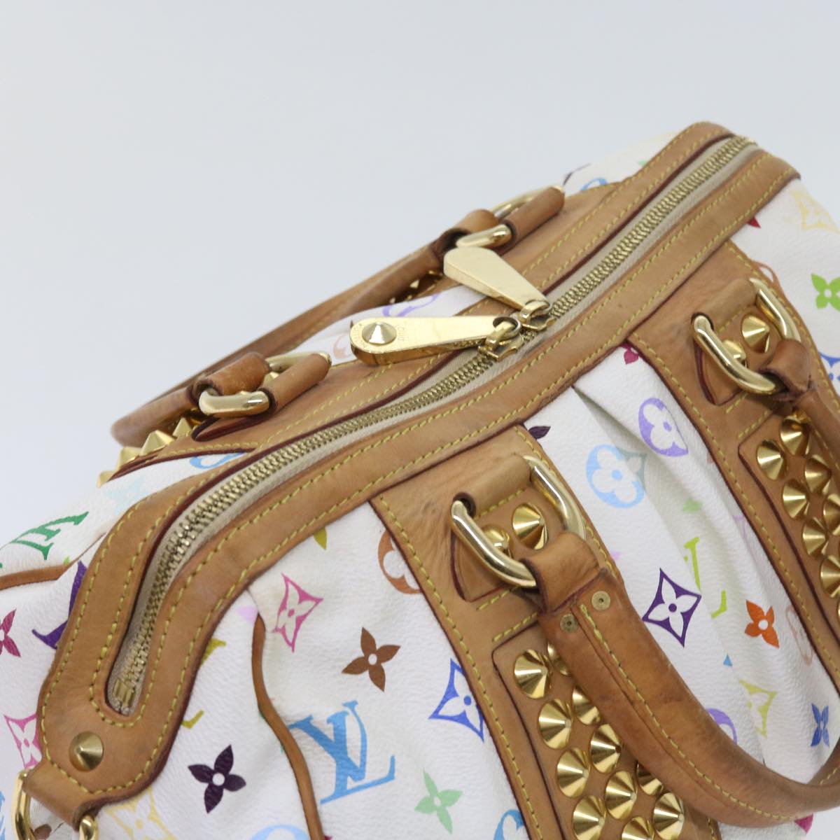 LOUIS VUITTON Monogram Multicolor Courtney MM Bag 2way White M45641 56049A