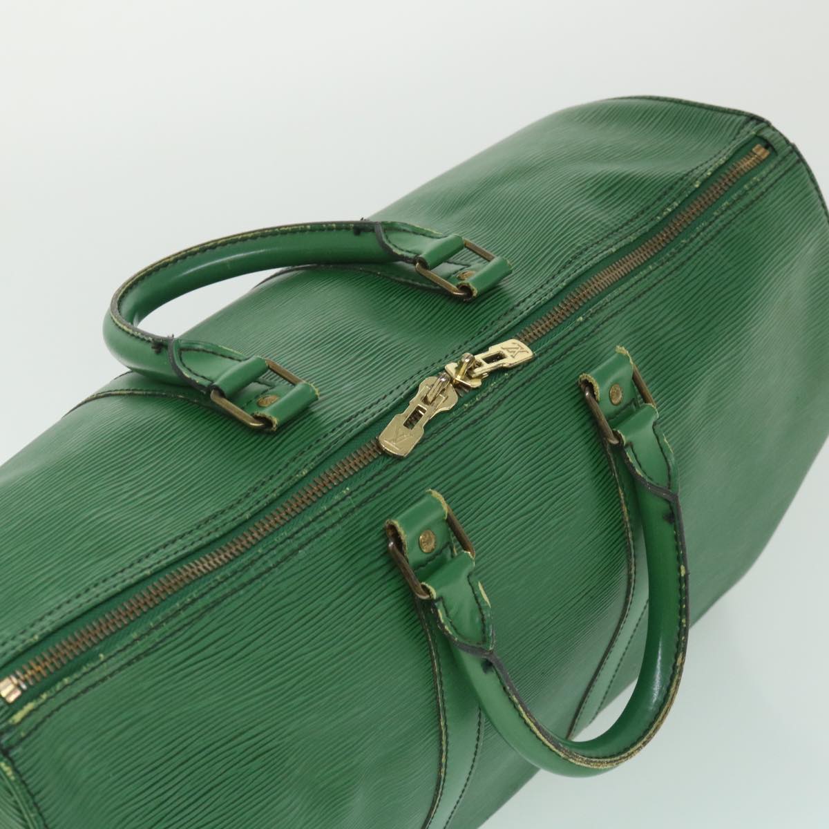 LOUIS VUITTON Epi Keepall 45 Boston Bag Green M42974 LV 56050