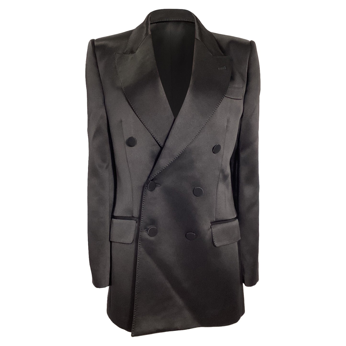 Gucci Double-Breasted Blazer in Black Acetate