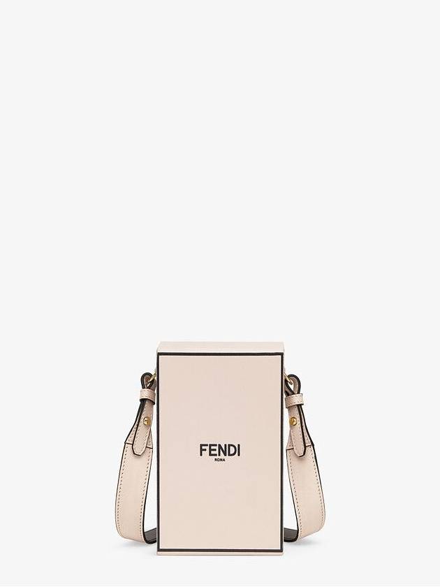 Luxury Fendi Vertical Box Shoulder Bag Pink