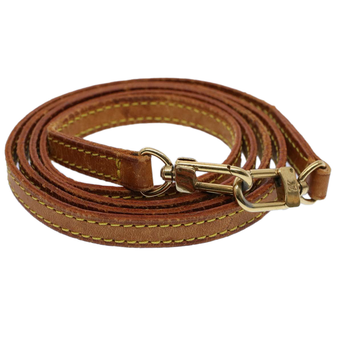LOUIS VUITTON Shoulder Strap Leather 47.2"" Beige LV 56091